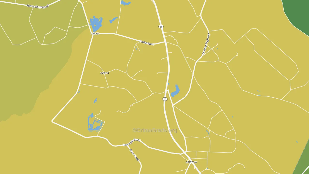 Brownsville, SC Map of Drug-Related Crime Rates