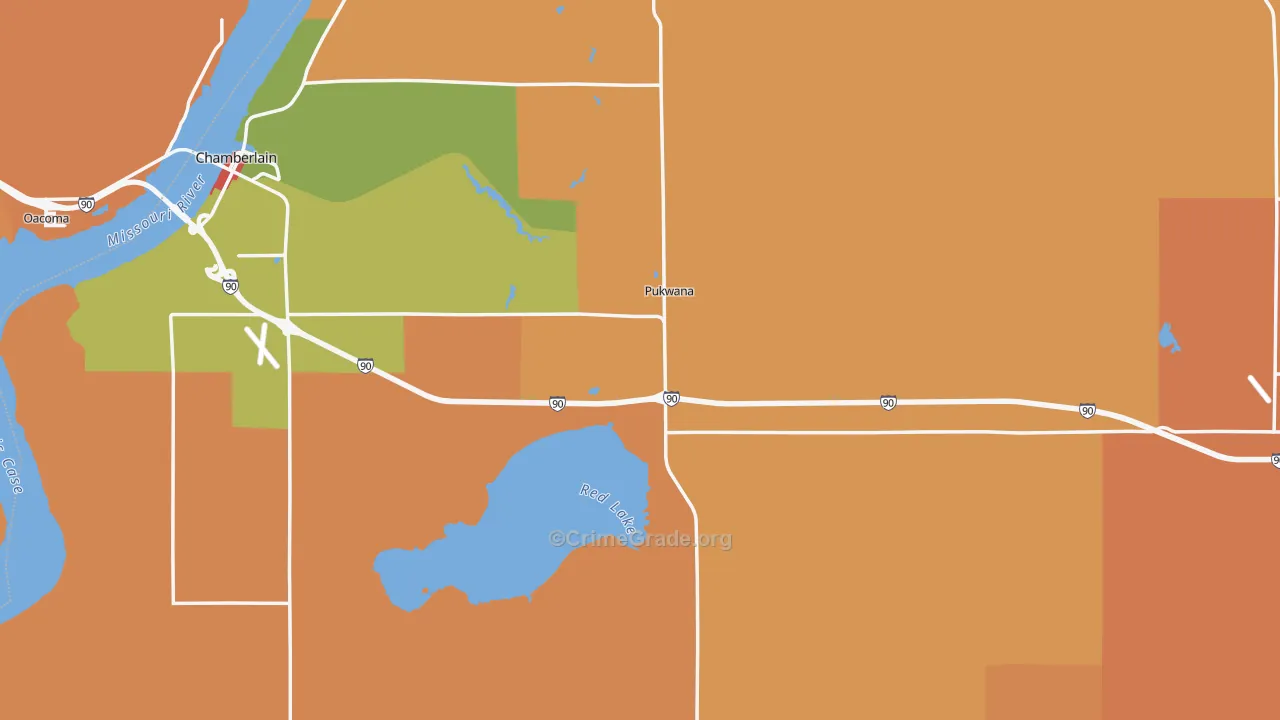 Brule County, SD Map of Drug-Related Crime Rates
