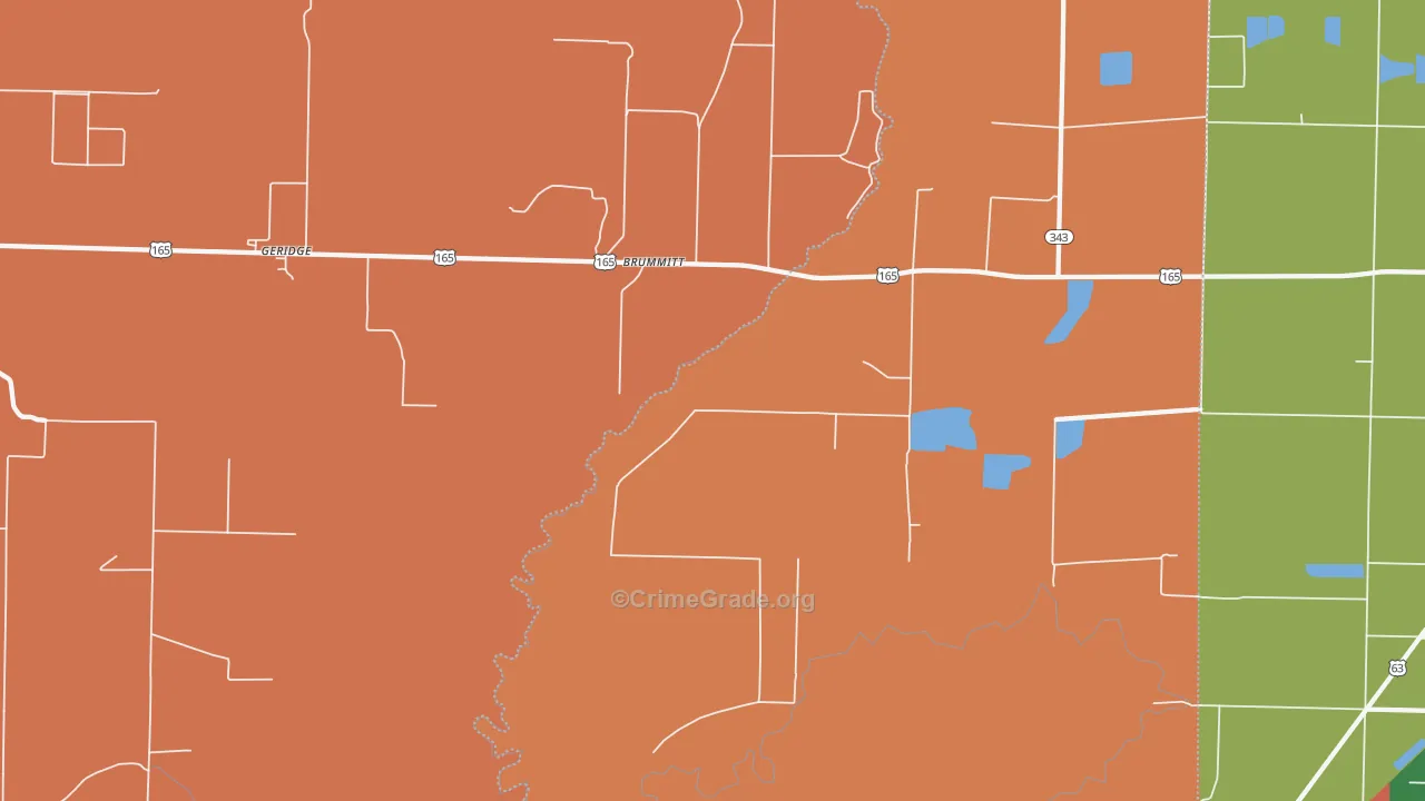 Brummitt, AR Map of Drug-Related Crime Rates