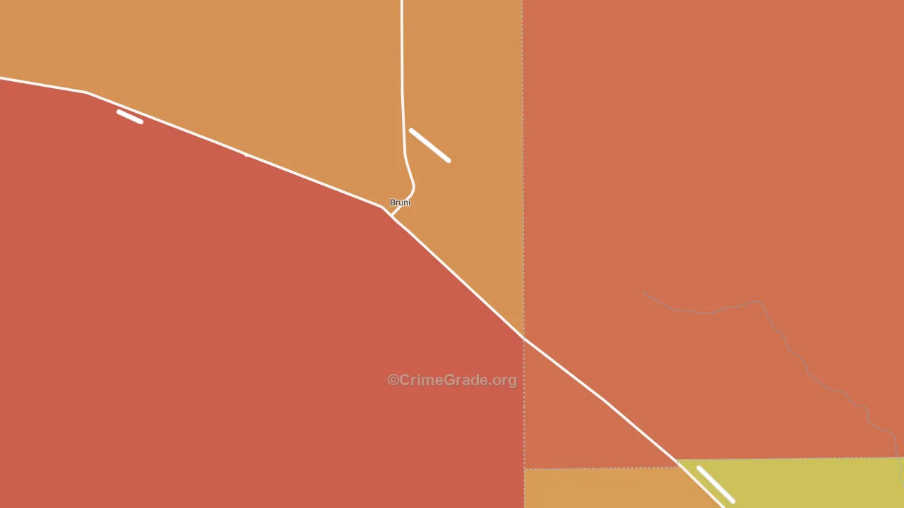 Bruni, TX Map of Drug-Related Crime Rates