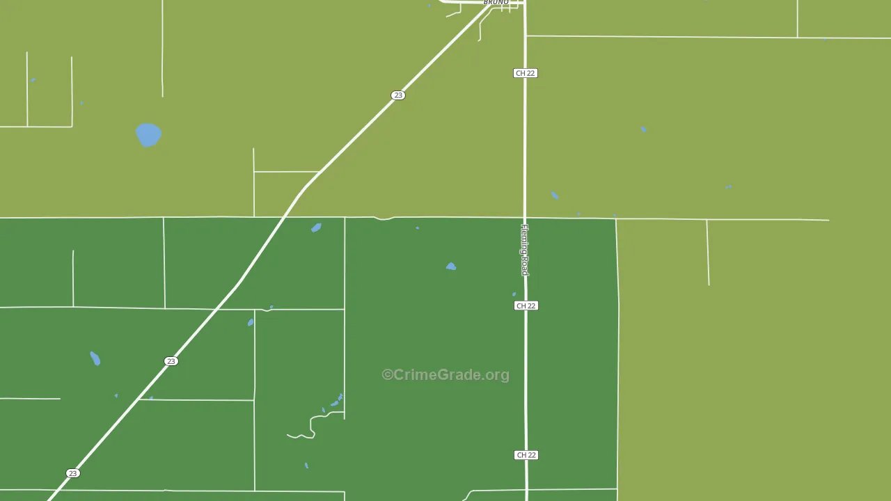 Bruno, MN Map of Drug-Related Crime Rates