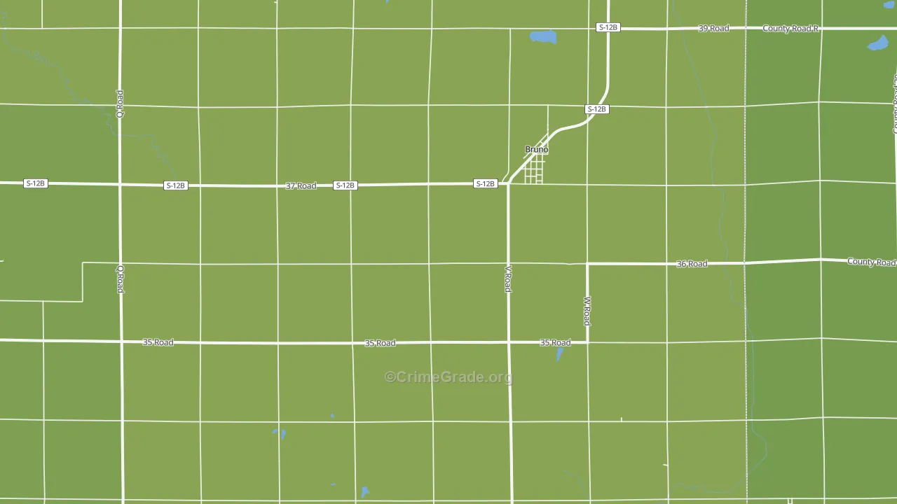 Bruno, NE Map of Drug-Related Crime Rates