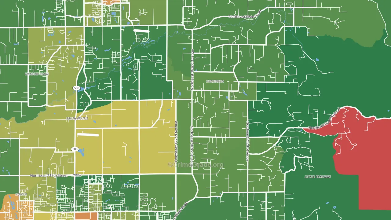 Brush Prairie, WA Map of Drug-Related Crime Rates