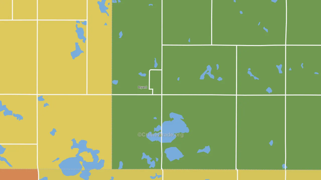 Bryant, SD Map of Drug-Related Crime Rates
