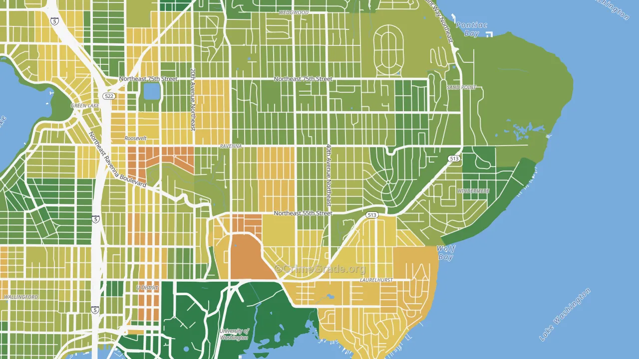 Bryant, Seattle, WA Map of Drug-Related Crime Rates
