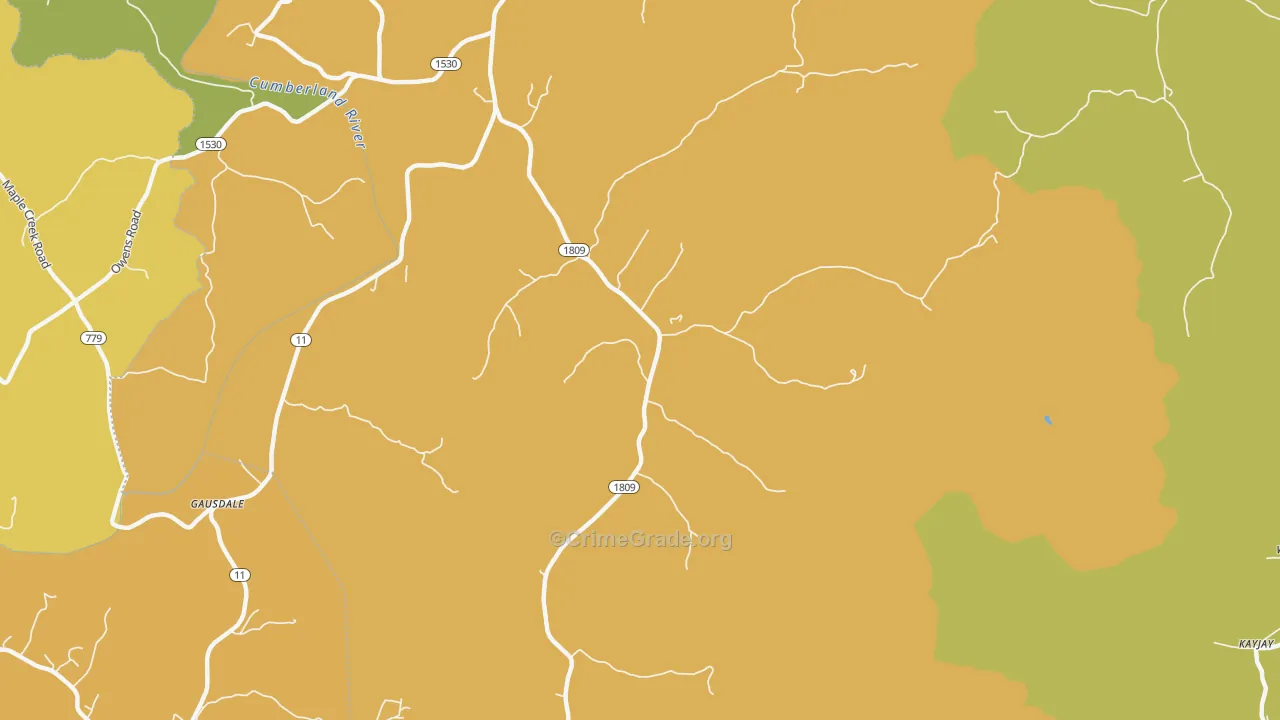Bryants Store, KY Map of Drug-Related Crime Rates
