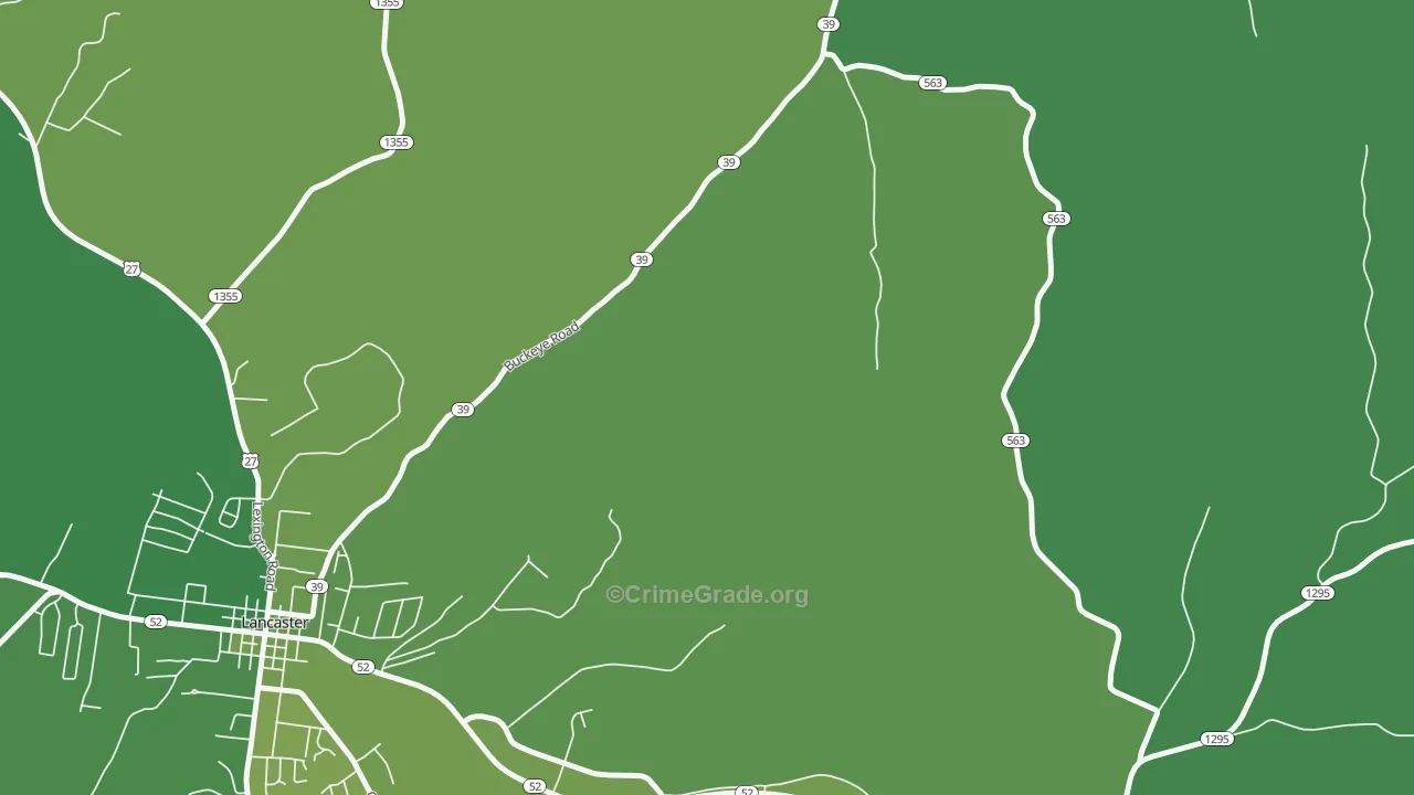 Bryantsville, KY Map of Drug-Related Crime Rates