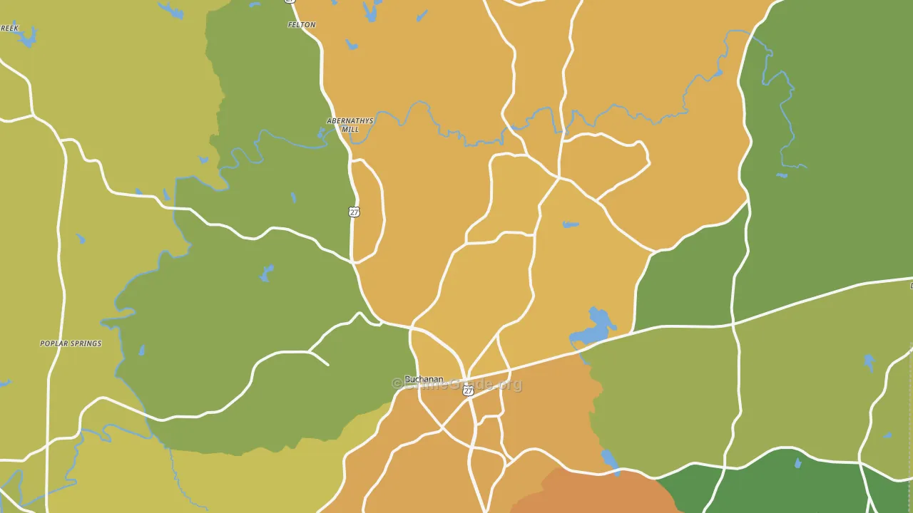 Buchanan, GA Map of Drug-Related Crime Rates