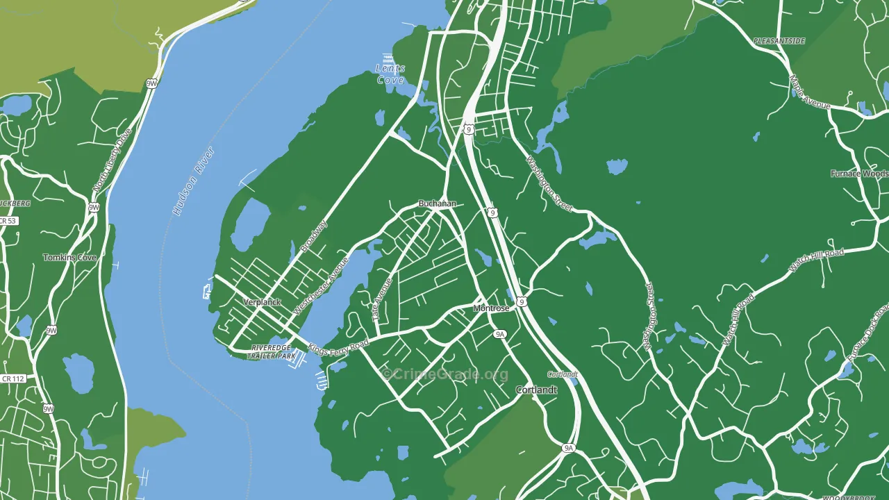 Buchanan, NY Map of Drug-Related Crime Rates