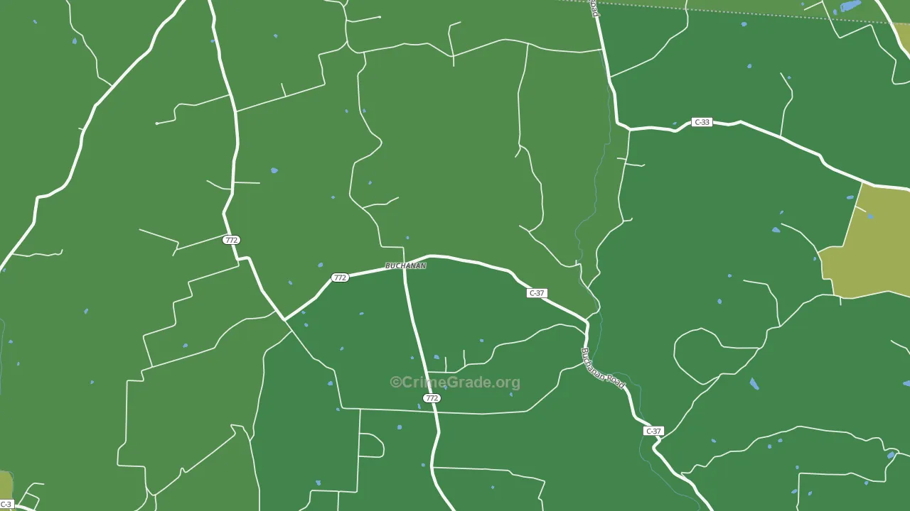 Buchanan, OH Map of Drug-Related Crime Rates