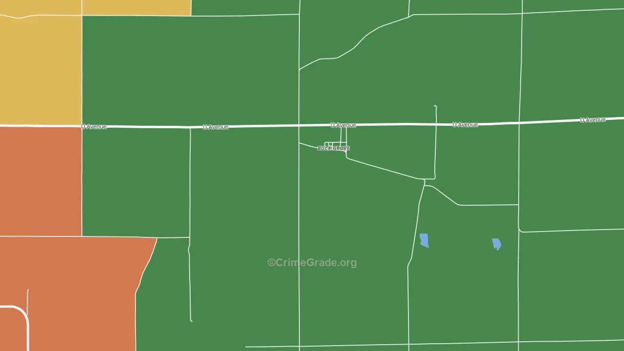 Buck Grove, IA Map of Drug-Related Crime Rates