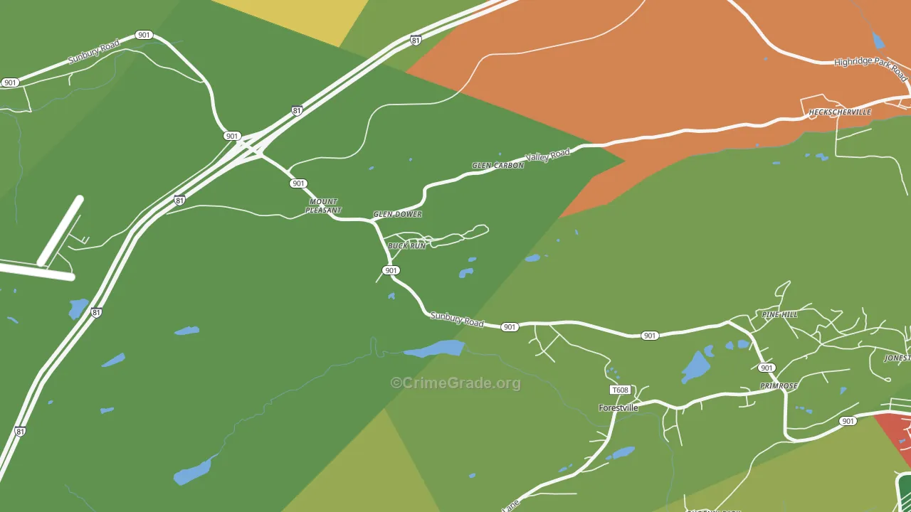 Buck Run, PA Map of Drug-Related Crime Rates