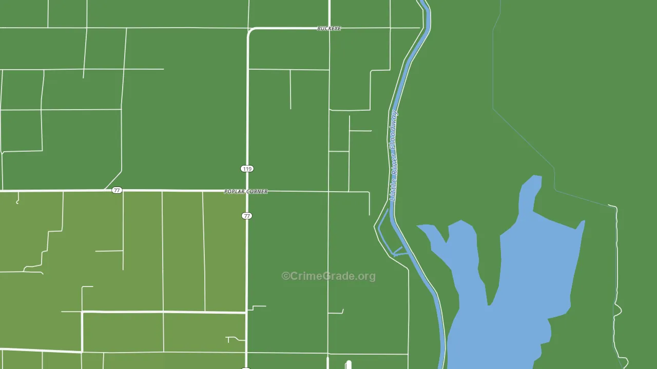 Buckeye, AR Map of Drug-Related Crime Rates
