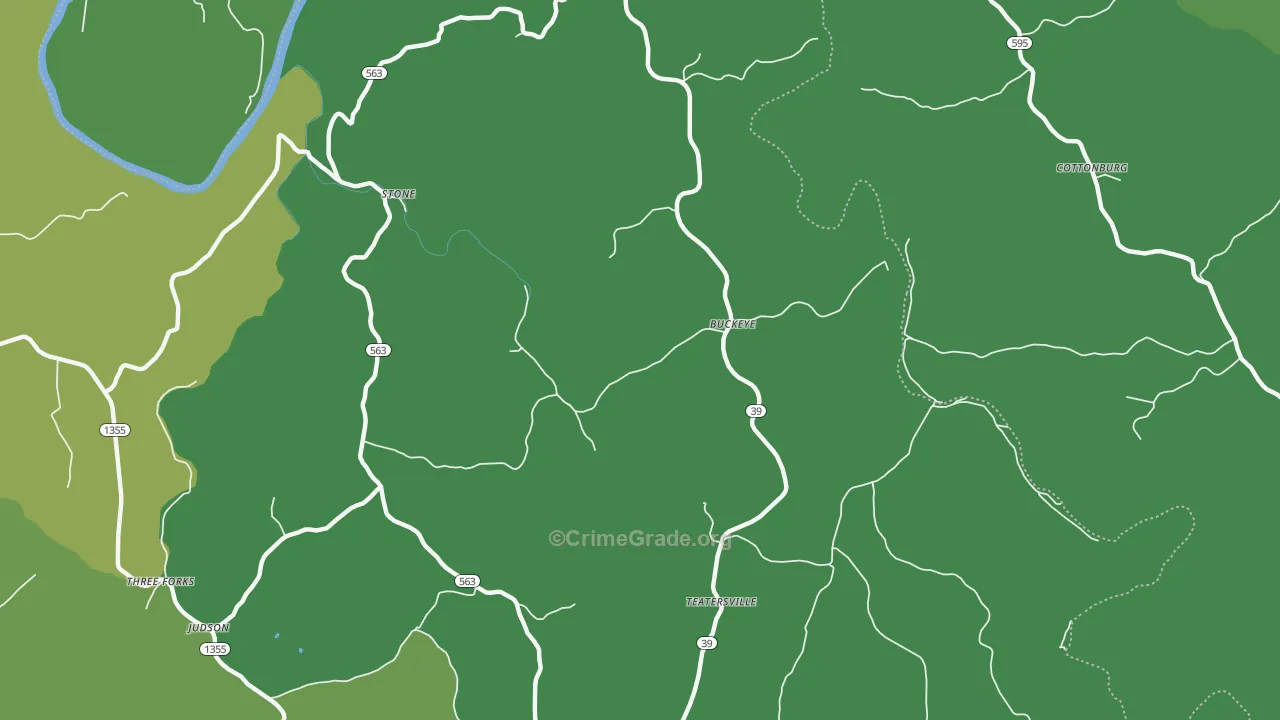 Buckeye, KY Map of Drug-Related Crime Rates