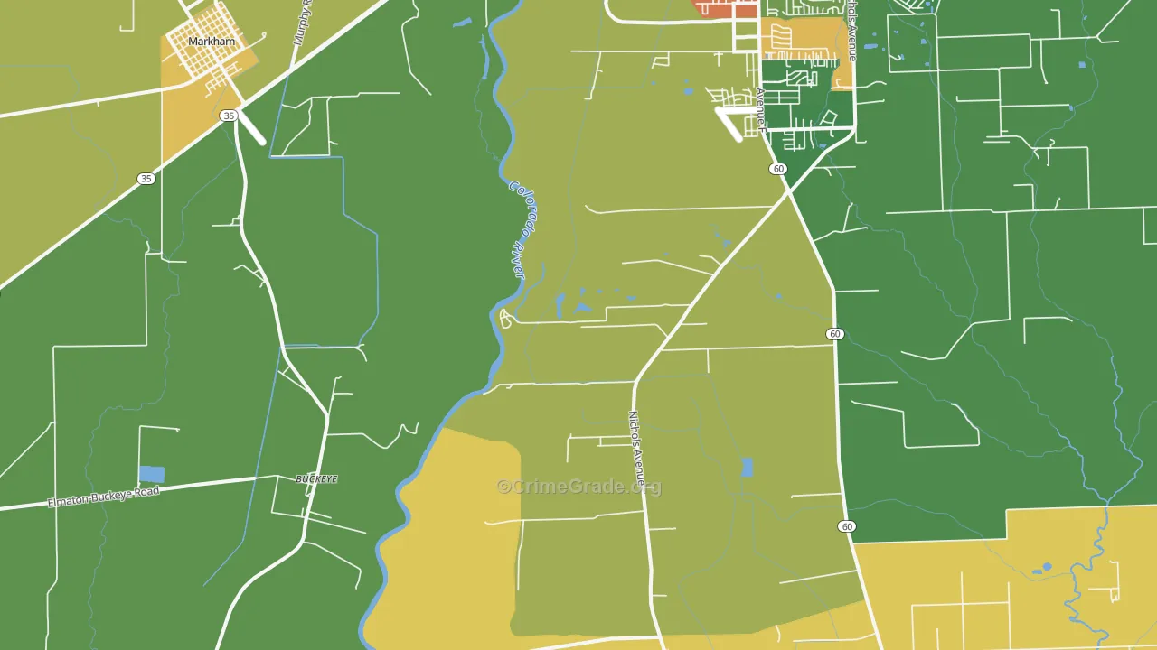 Buckeye, TX Map of Drug-Related Crime Rates