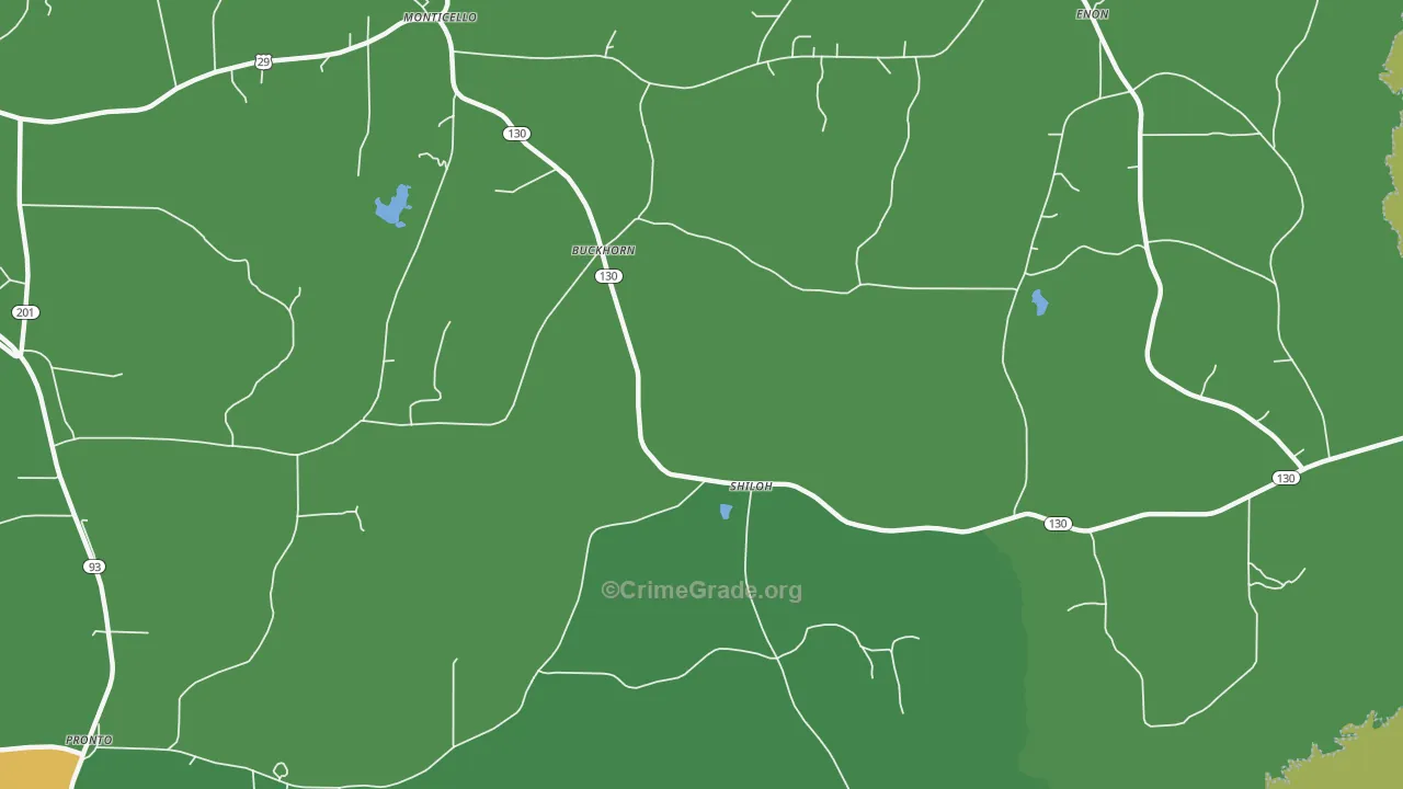 Buckhorn, AL Map of Drug-Related Crime Rates