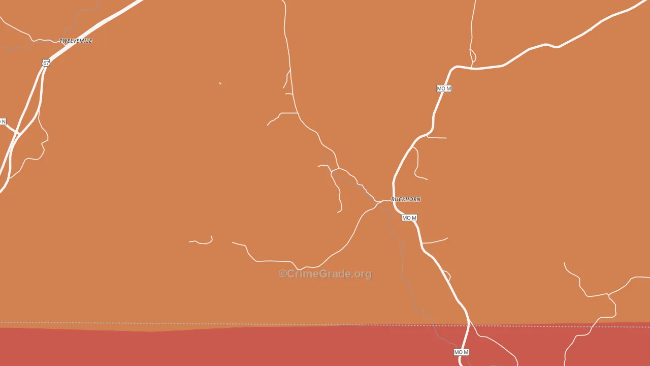 Buckhorn, MO Map of Drug-Related Crime Rates
