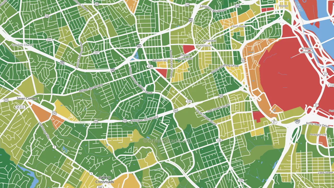 Buckingham, Arlington, VA Map of Drug-Related Crime Rates