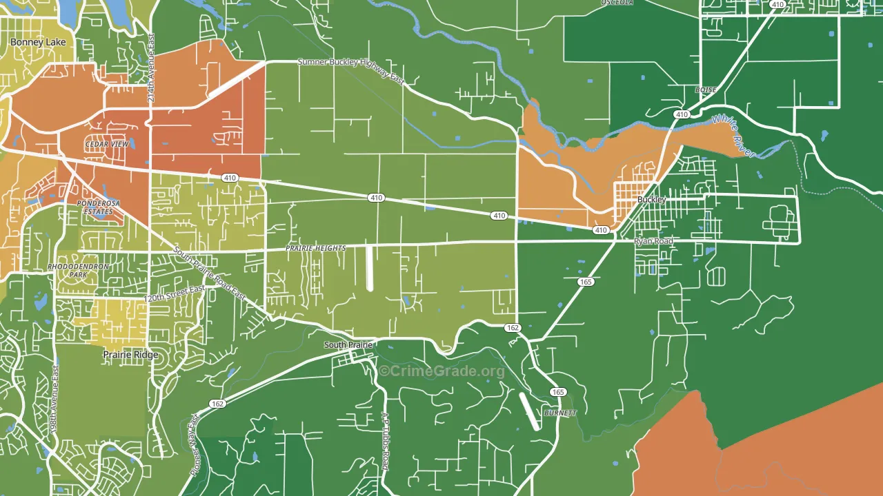 Buckley, WA Map of Drug-Related Crime Rates
