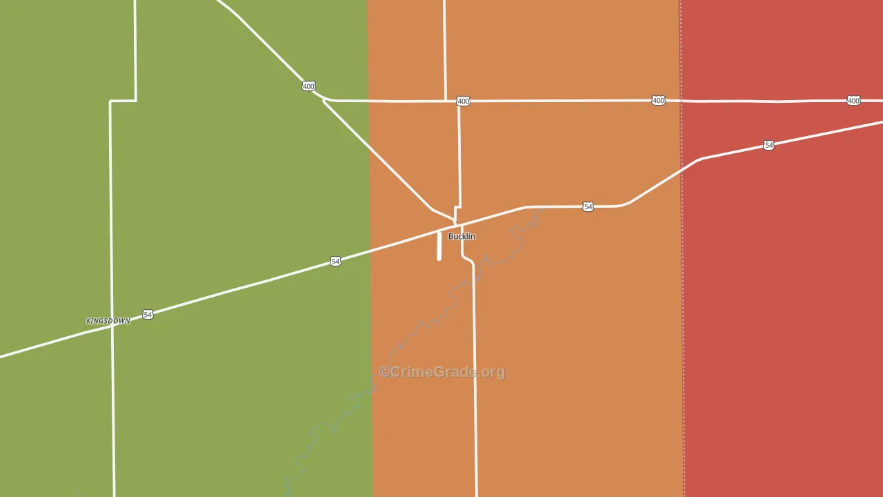 Bucklin, KS Map of Drug-Related Crime Rates