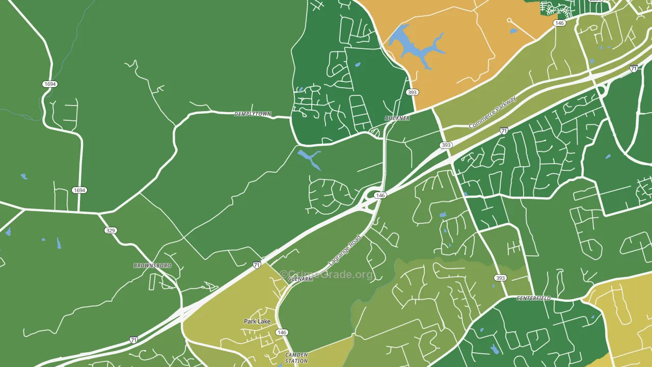 Buckner, KY Map of Drug-Related Crime Rates