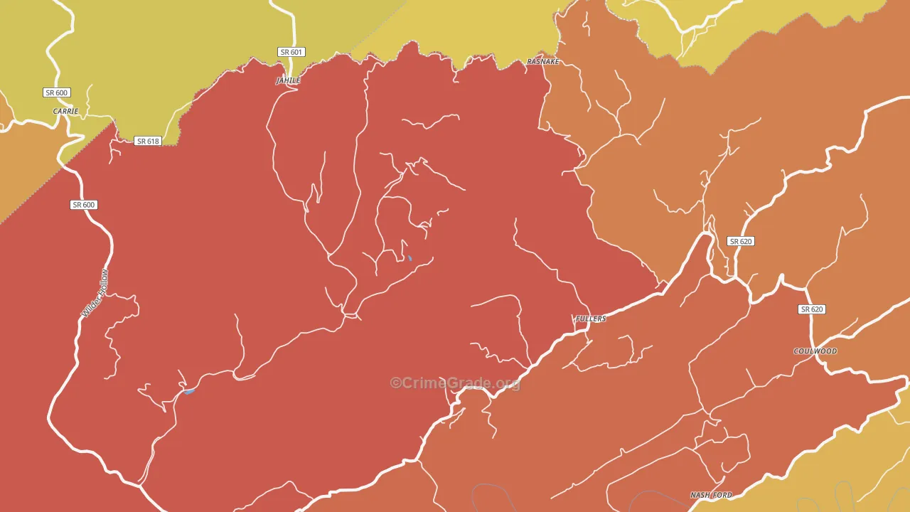 Bucu, VA Map of Drug-Related Crime Rates