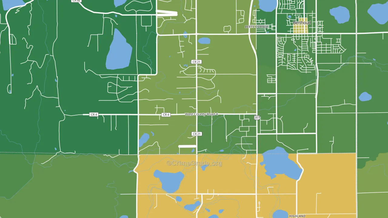 Buda, CO Map of Drug-Related Crime Rates