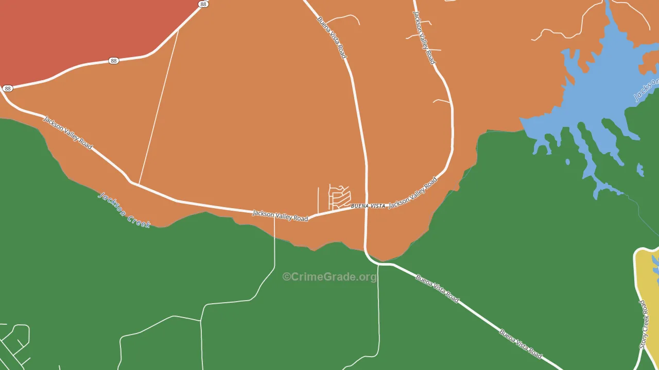 Buena Vista, CA Map of Drug-Related Crime Rates
