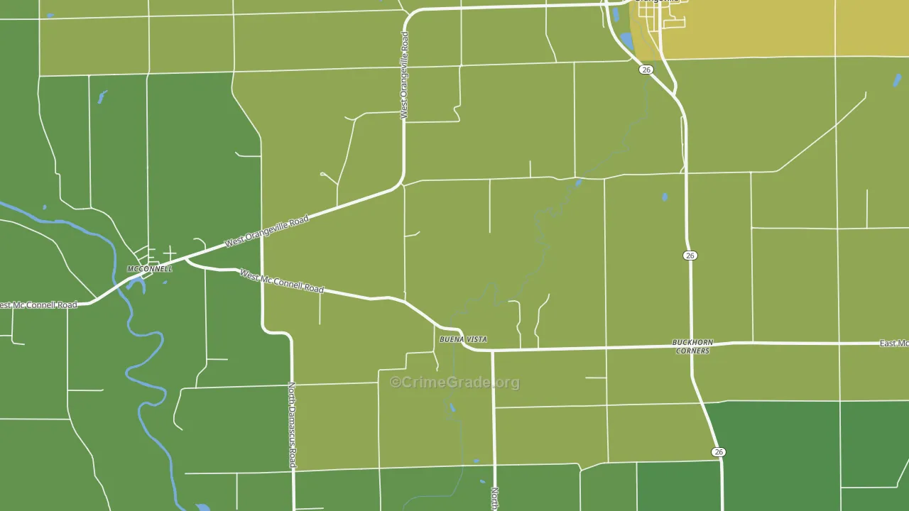 Buena Vista, IL Map of Drug-Related Crime Rates
