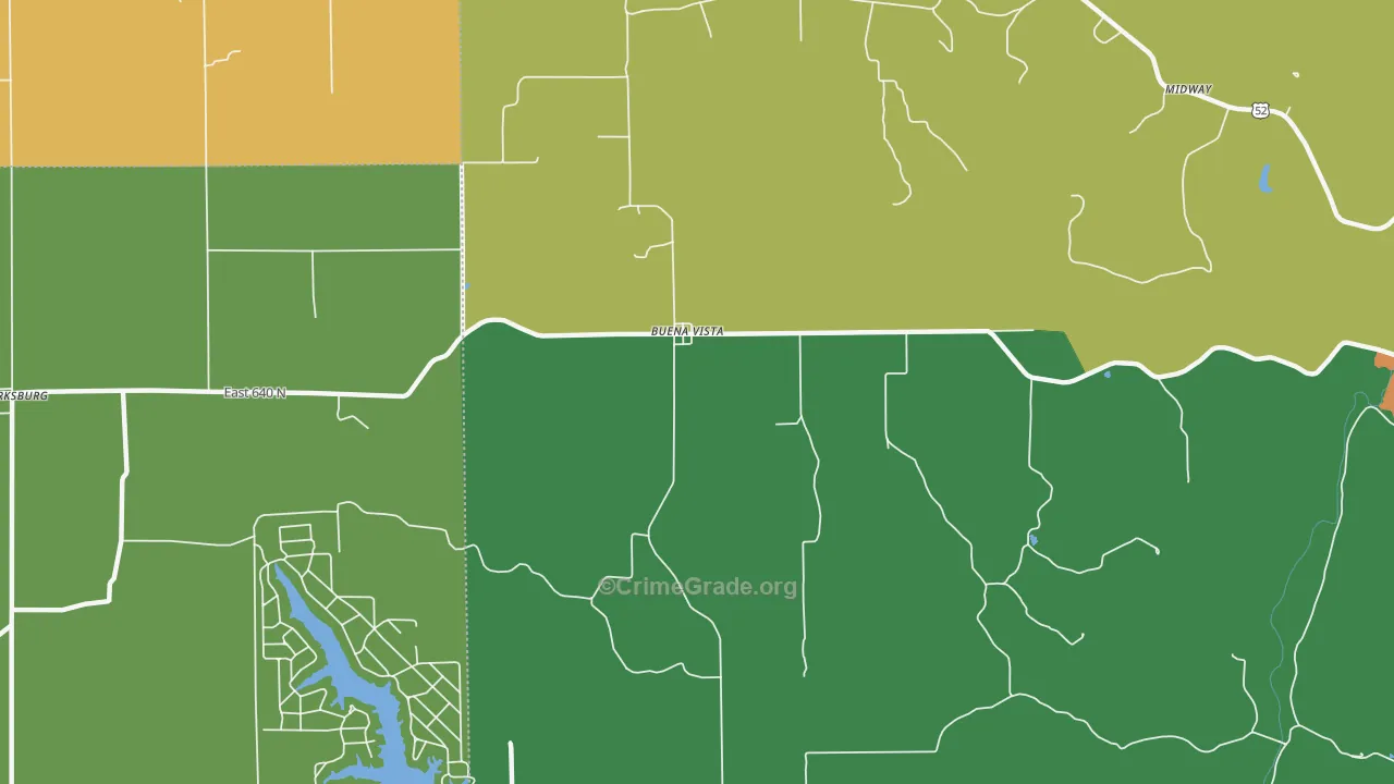 Buena Vista, IN Map of Drug-Related Crime Rates