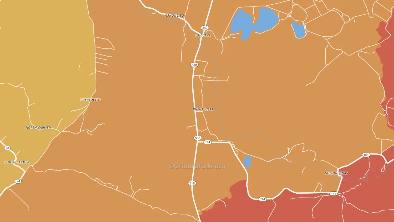 Buena Vista, NM Map of Drug-Related Crime Rates