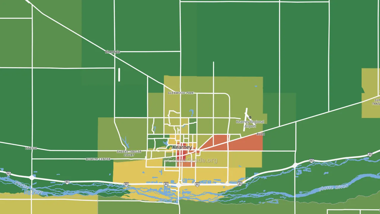 Buffalo County, NE Map of Drug-Related Crime Rates