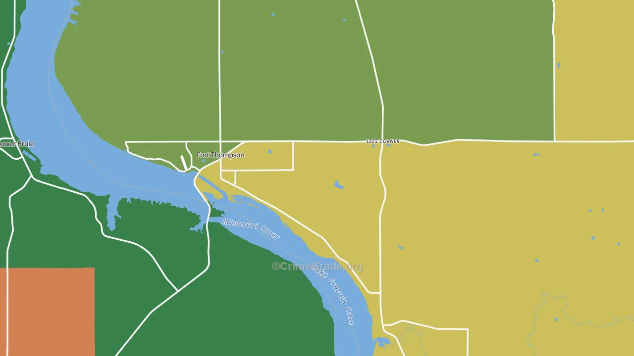 Buffalo County, SD Map of Drug-Related Crime Rates
