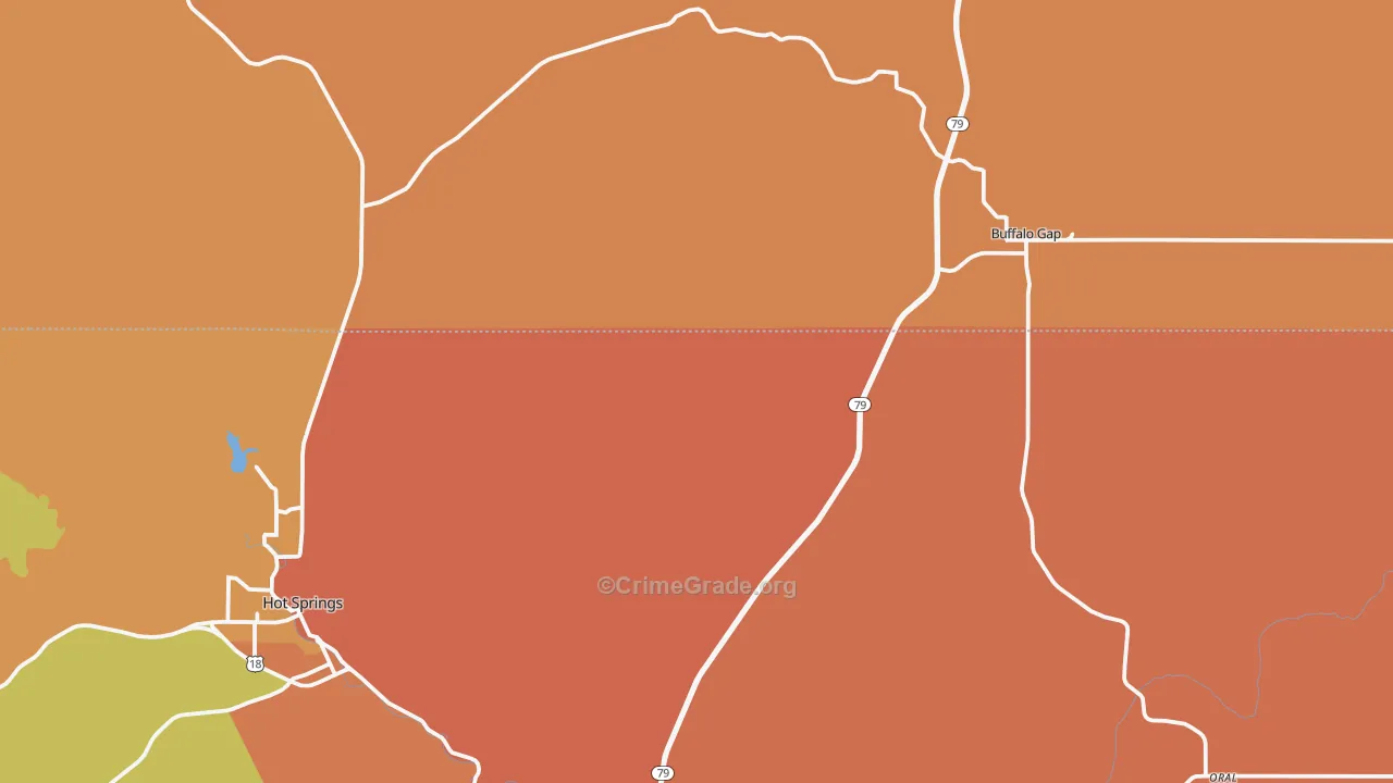 Buffalo Gap, SD Map of Drug-Related Crime Rates
