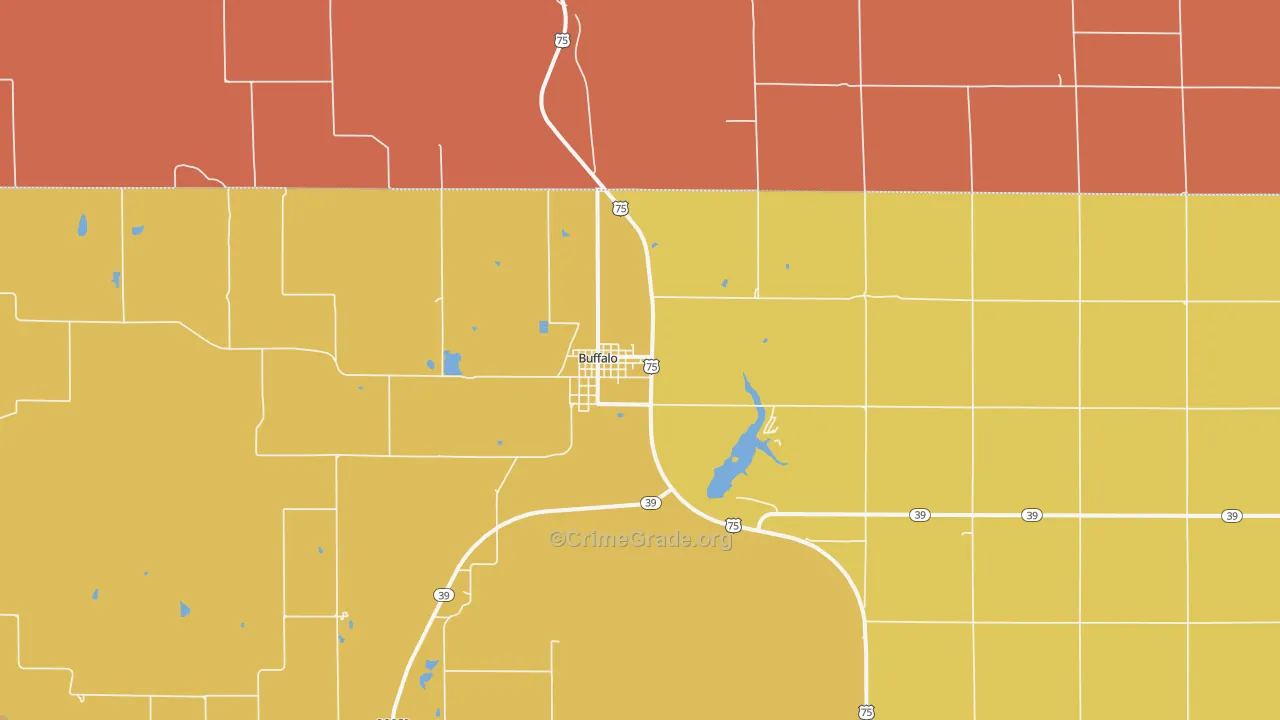 Buffalo, KS Map of Drug-Related Crime Rates
