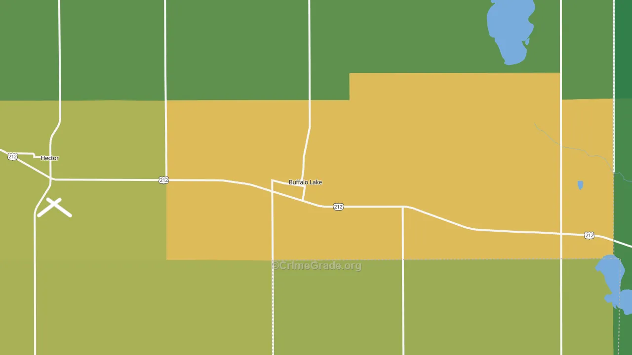 Buffalo Lake, MN Map of Drug-Related Crime Rates