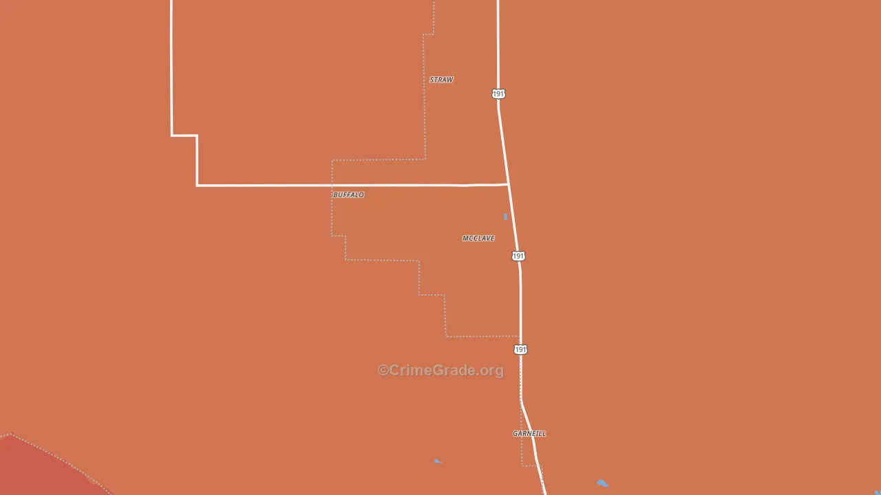 Buffalo, MT Map of Drug-Related Crime Rates