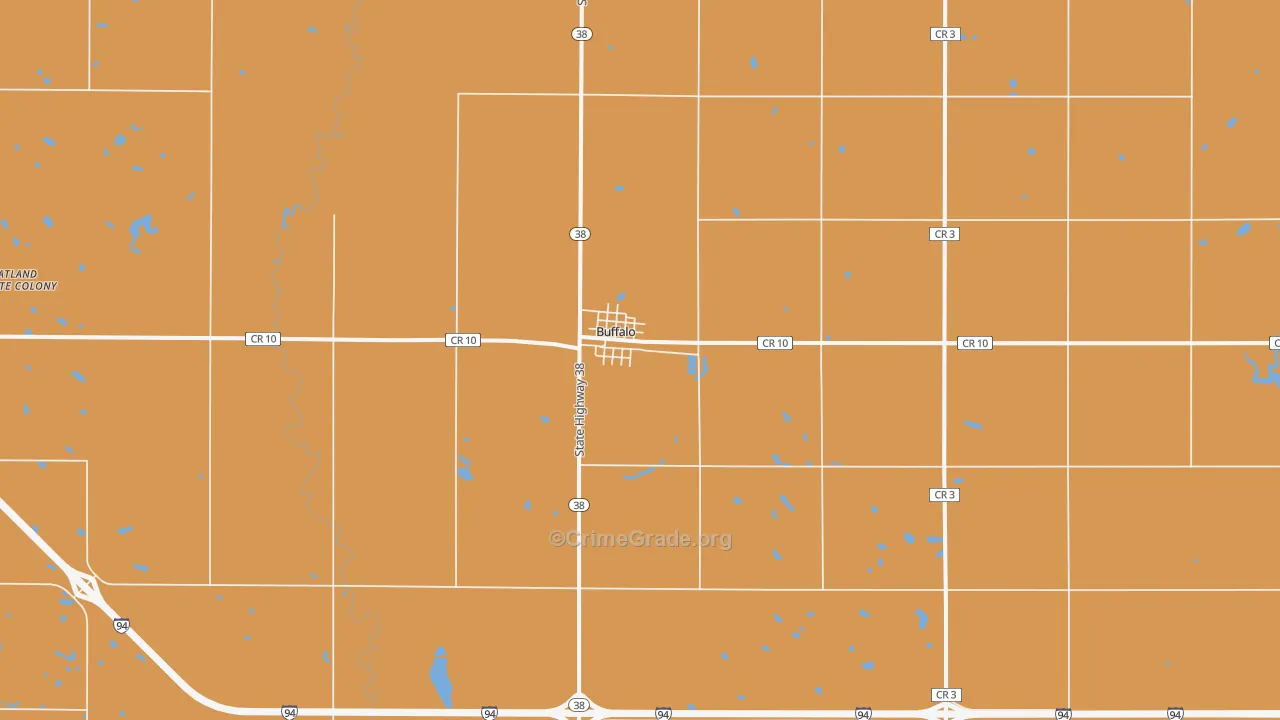 Buffalo, ND Map of Drug-Related Crime Rates