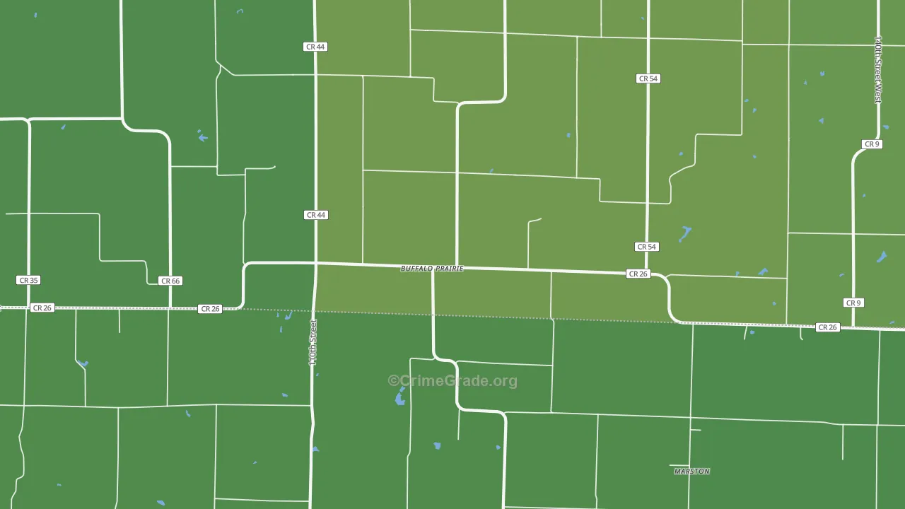 Buffalo Prairie, IL Map of Drug-Related Crime Rates