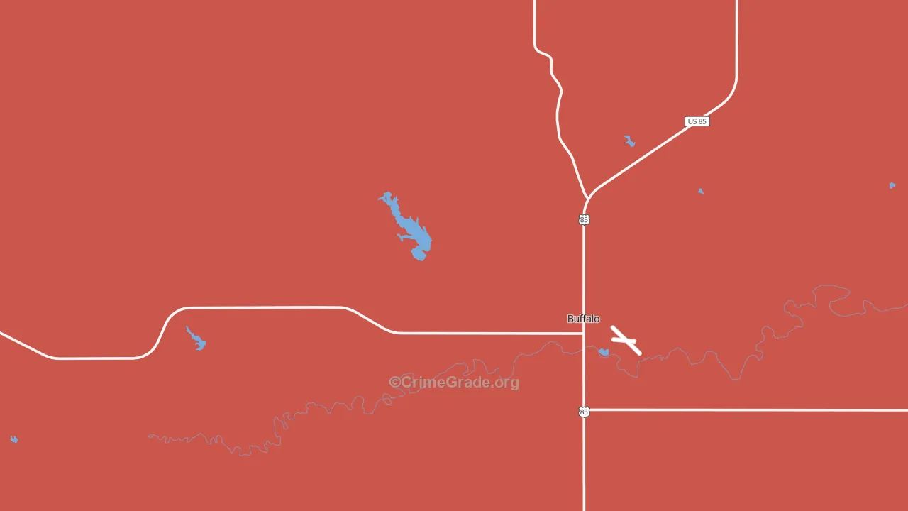 Buffalo, SD Map of Drug-Related Crime Rates