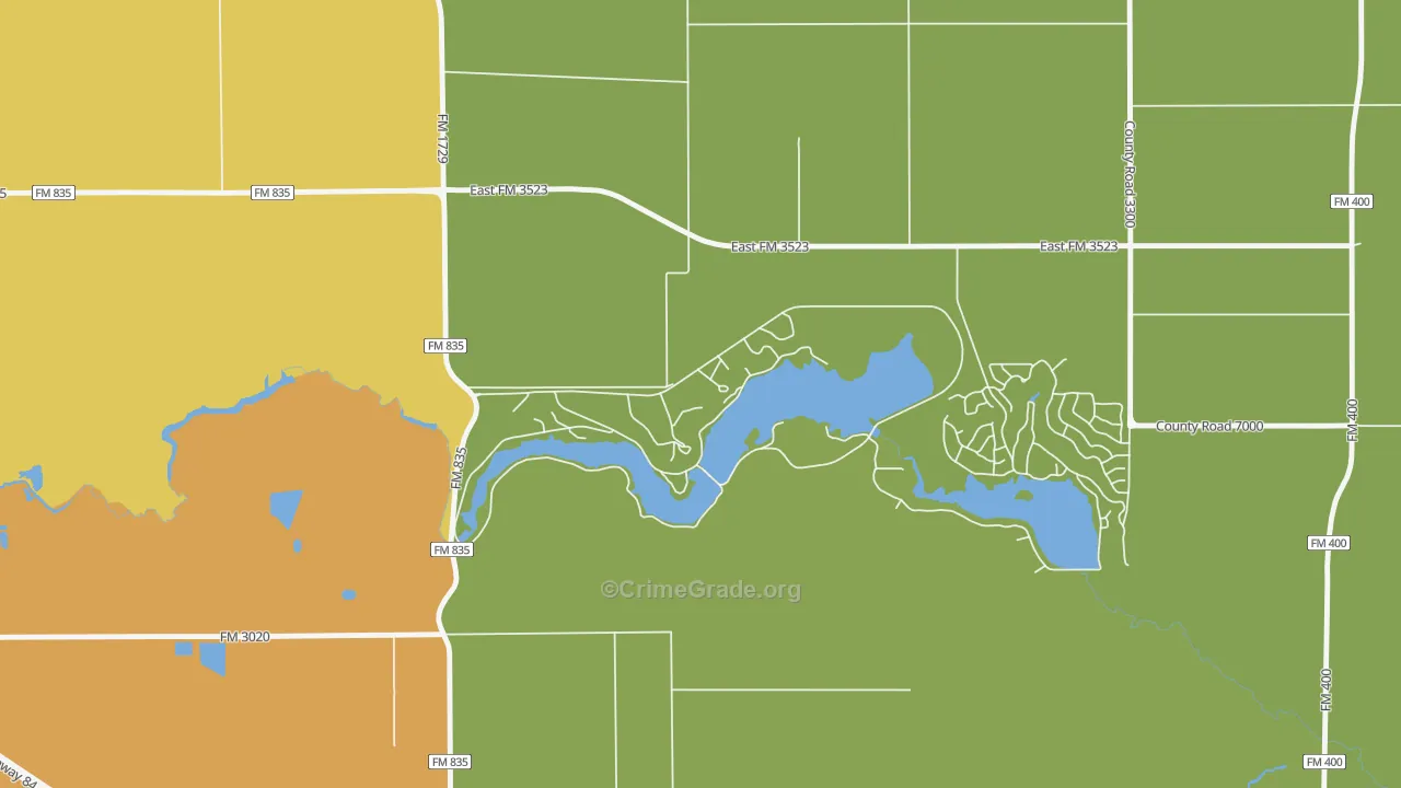 Buffalo Springs, TX Map of Drug-Related Crime Rates