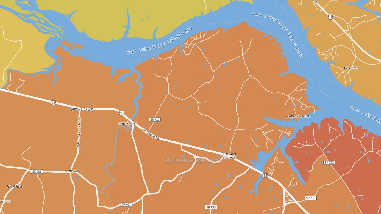 Buffalo Springs, VA Map of Drug-Related Crime Rates