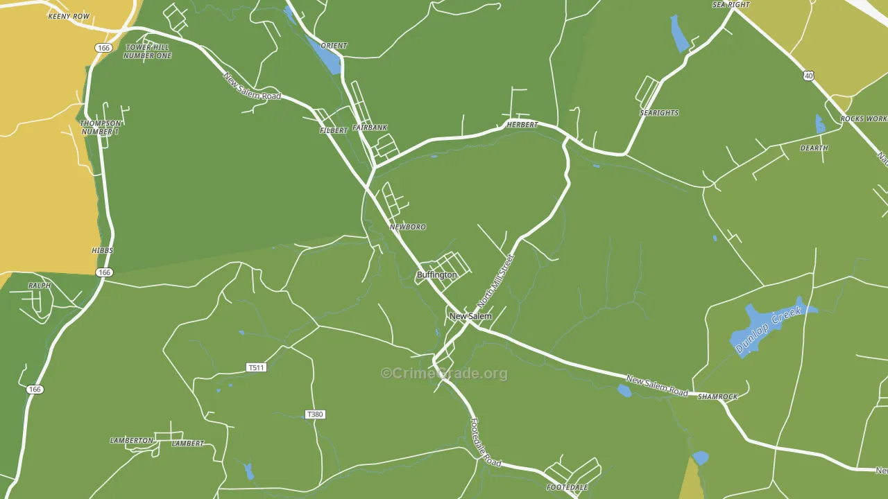 Buffington, PA Map of Drug-Related Crime Rates