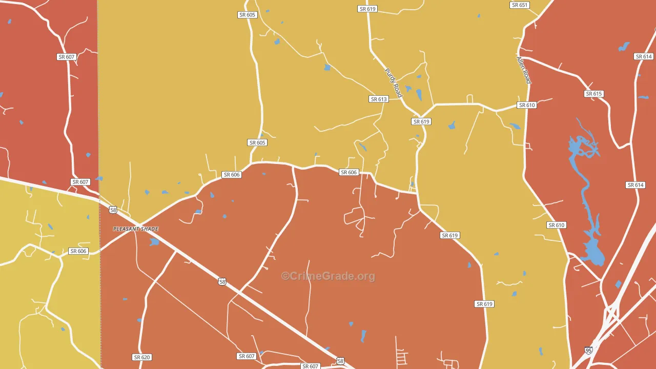 Bufford Crossroads, VA Map of Drug-Related Crime Rates