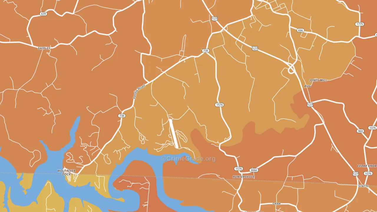 Bug, KY Map of Drug-Related Crime Rates
