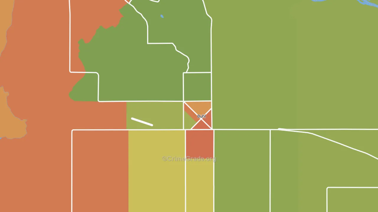 Buhl, ID Map of Drug-Related Crime Rates