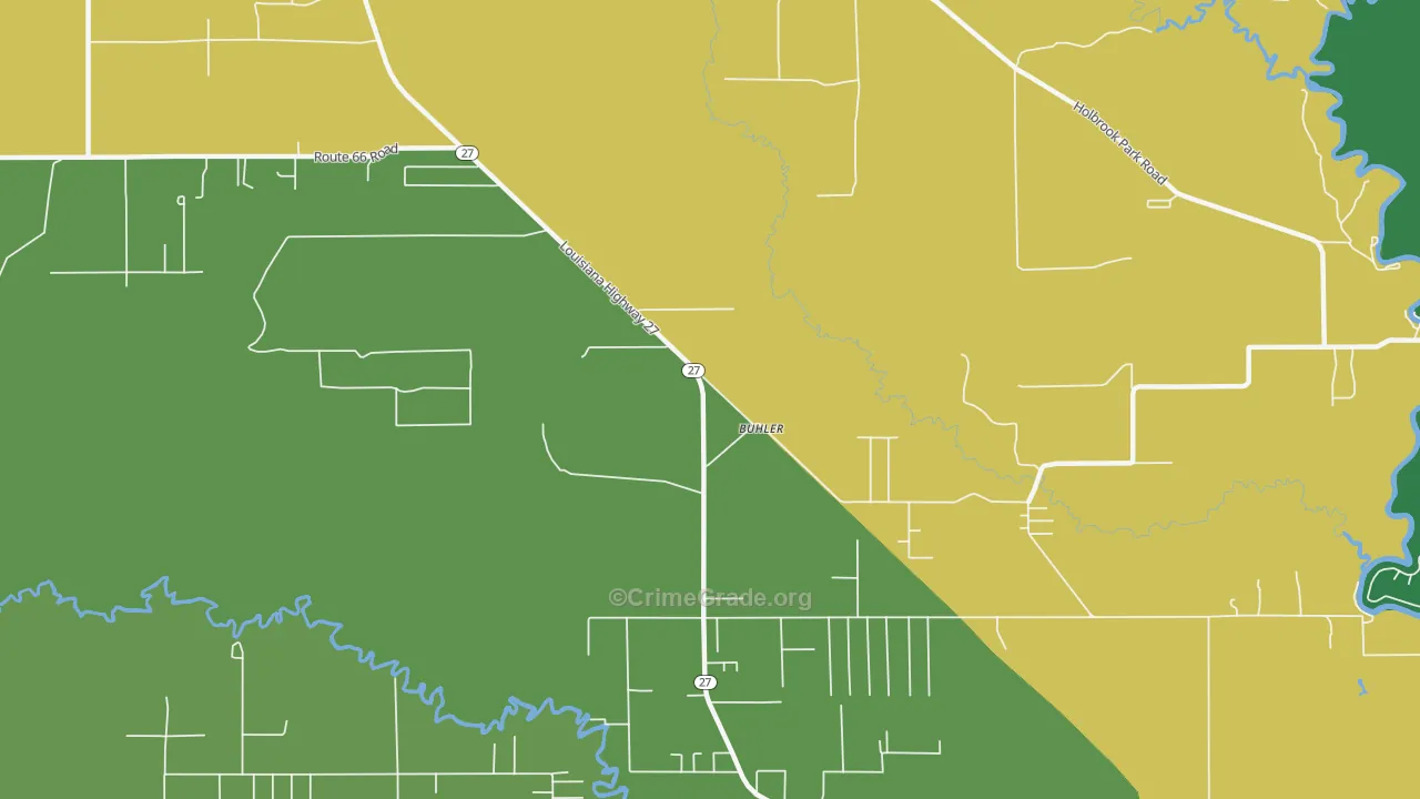 Buhler, LA Map of Drug-Related Crime Rates