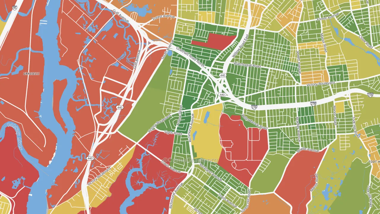 Bulls Head, Staten Island, NY Map of Drug-Related Crime Rates