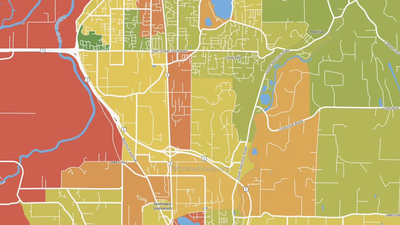Bunk Foss, WA Map of Drug-Related Crime Rates