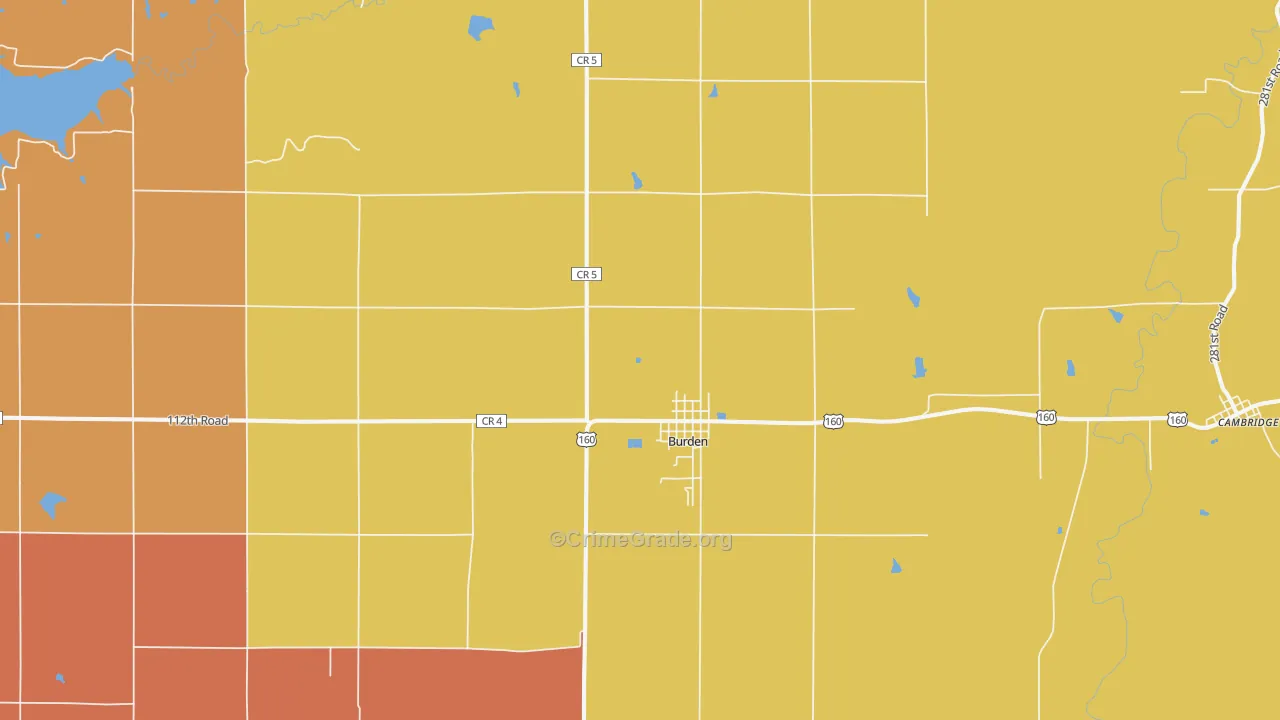 Burden, KS Map of Drug-Related Crime Rates